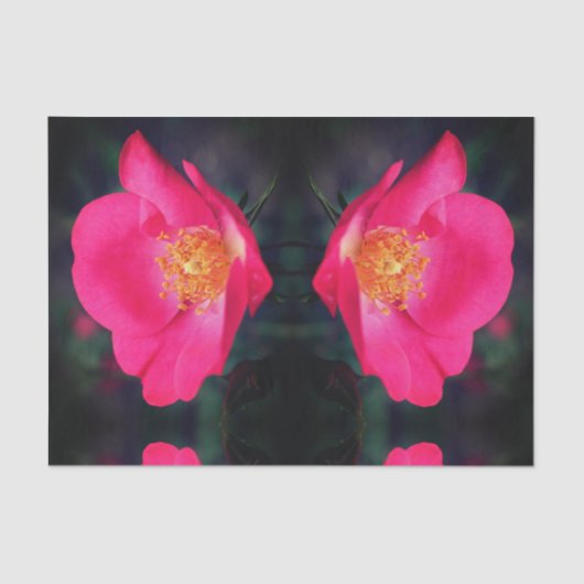 Lebhafte Rosenställe Abstrakte Blumendekoupage Seidenpapier (Vorderseite)