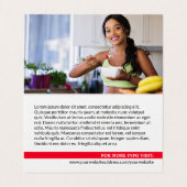 Lebhafte Rot-QR-Code Foto Social Media-Icons Visitenkarten (Innenseite Aufgefaltet)