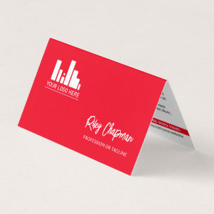 Lebhafte Rot-QR-Code Foto Social Media-Icons Visitenkarten