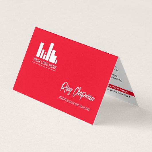 Lebhafte Rot-QR-Code Foto Social Media-Icons Visitenkarten (Vorderseite)