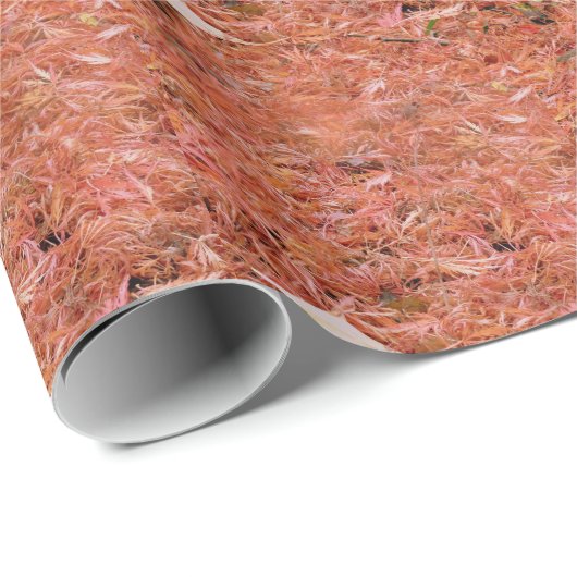 Lebhafte rote Herbstreben Geschenkpapier (Rolleneckpunkt)