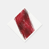Lebhafte rote Imitate Foil Paint Stroke Serviette (Ecke)