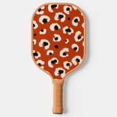 Lebhafte rote Leoparddrucke Pickleball Schläger (Rückseite)