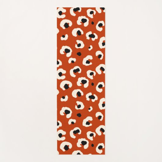 Lebhafte rote Leoparddrucke Yogamatte (Vorderseite)