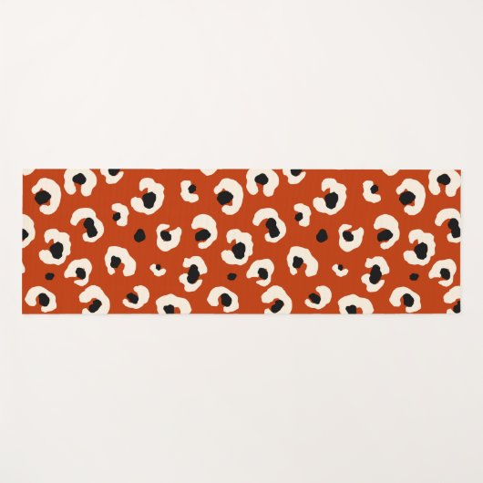 Lebhafte rote Leoparddrucke Yogamatte (Vorderseite (Horizontal))