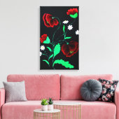 Lebhafte rote Poppione Leinwanddruck (Insitu (Wohnzimmer))