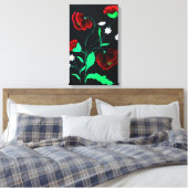 Lebhafte rote Poppione Leinwanddruck (Insitu (Schlafzimmer))