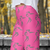 Lebhafte Rote Rose Womens Rugby Pattern Leggings