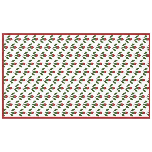 Lebhafte Rote Rosen mit elegantem Muster, Grüne Ho Tischdecke (Vorderseite (Horizontal))