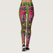Lebhafte rote Schmetterlinge Leggings (Rückseite)