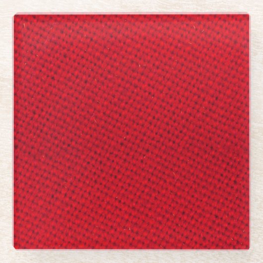 Lebhafte rote Textur Glasuntersetzer (Vorderseite)