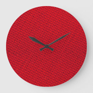 Lebhafte rote Textur Große Wanduhr
