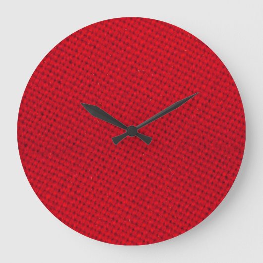Lebhafte rote Textur Große Wanduhr (Vorderseite)