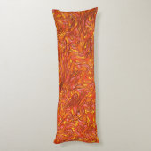 Lebhafte rote Textur in gelben Farbtönen Seitenschläferkissen (Rückseite (Vertikal))