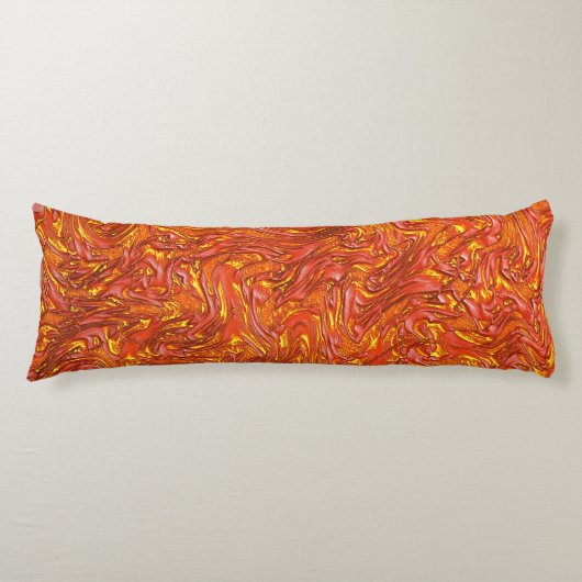 Lebhafte rote Textur in gelben Farbtönen Seitenschläferkissen (Vorderseite)