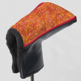 Lebhafte, rote Textur mit gelben Farbtönen Golf Headcover