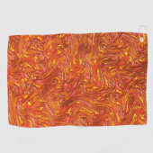 Lebhafte, rote Textur mit gelben Farbtönen Golfhandtuch (Horizontal)