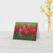 Lebhafte rote Tulpen von Aquarell Karte (Gelbe Blume)