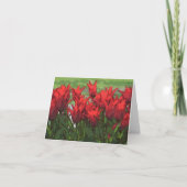 Lebhafte rote Tulpen von Aquarell Karte (Vorderseite)