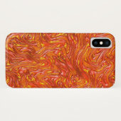 Lebhafte rötliche Textur in gelben Farbtönen Case-Mate iPhone Hülle (Rückseite (Horizontal))