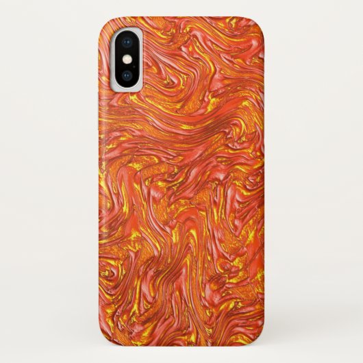 Lebhafte rötliche Textur in gelben Farbtönen Case-Mate iPhone Hülle (Rückseite)