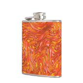 Lebhafte rötliche Textur in gelben Farbtönen Flachmann (Links)