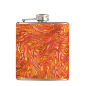 Lebhafte rötliche Textur in gelben Farbtönen Flachmann (Vorderseite)