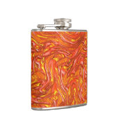 Lebhafte rötliche Textur in gelben Farbtönen Flachmann (Rechts)