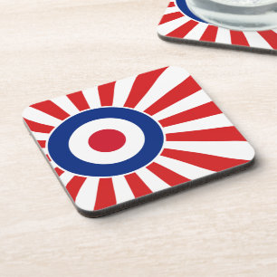 Lebhafte Roundel-Mod JAPAN-Zielmotorrad Getränkeuntersetzer