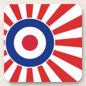 Lebhafte Roundel-Mod JAPAN-Zielmotorrad Getränkeuntersetzer (Vorderseite)