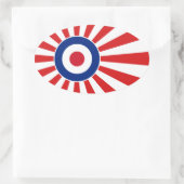 Lebhafte Roundel-Mod JAPAN-Zielmotorrad Ovaler Aufkleber (Tasche)