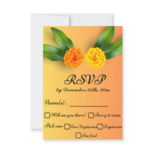 Lebhafte Saffron Yellow RSVP-Karte