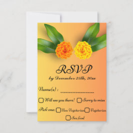 Lebhafte Saffron Yellow RSVP-Karte RSVP Karte
