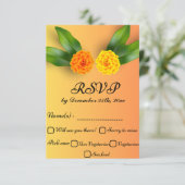 Lebhafte Saffron Yellow RSVP-Karte RSVP Karte (Stehend Vorderseite)