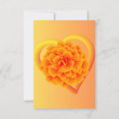 Lebhafte Saffron Yellow RSVP-Karte RSVP Karte (Rückseite)