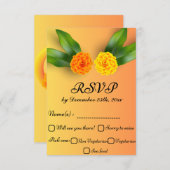 Lebhafte Saffron Yellow RSVP-Karte RSVP Karte (Vorne/Hinten)