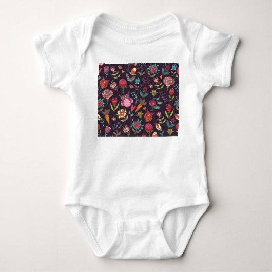 Lebhafte Sammlung großer Blume Baby Strampler (Vorderseite)