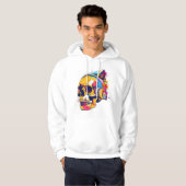Lebhafte Schädelbeats Hoodie (Vorne ganz)