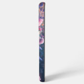 Lebhafte Schlafkatze mit geblümtem Hintergrund - D Samsung Galaxy Hülle (Rückseite (Horizontal))