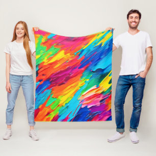 Lebhafte Schlaganfälle der Freude Fleecedecke