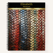 Lebhafte Schlange, die die Kunst der Natur enthüll Notizblock (Vorderseite)