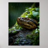 Lebhafte Schlange im Regenwald Poster (Vorne)