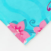 Lebhafte Schmetterlinge und Blume Fleecedecke (Ecke)