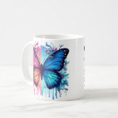Lebhafte Schmetterlingskunst: Gradient Wings, Flor Kaffeetasse (Vorderseite Links)