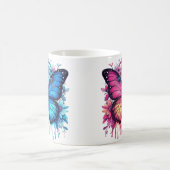 Lebhafte Schmetterlingskunst: Gradient Wings, Flor Kaffeetasse (Mittel)