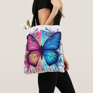 Lebhafte Schmetterlingskunst: Gradient Wings, Flor Tasche