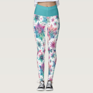 Lebhafte Schneeflocken Leggings