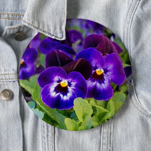 Lebhafte, schöne Lila Mohnfotografie Button (Beispiel)