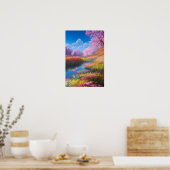 Lebhafte Schönheit des farbenprächtigen Feldes der Poster (Küche)