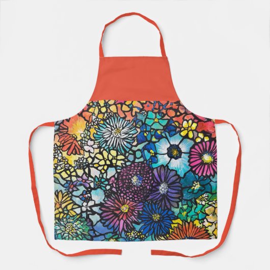 Lebhafte Schürze Floral Bouquet (Vorderseite)